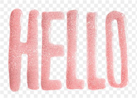 Sparkling pink glitter hello png | Free PNG Sticker - rawpixel