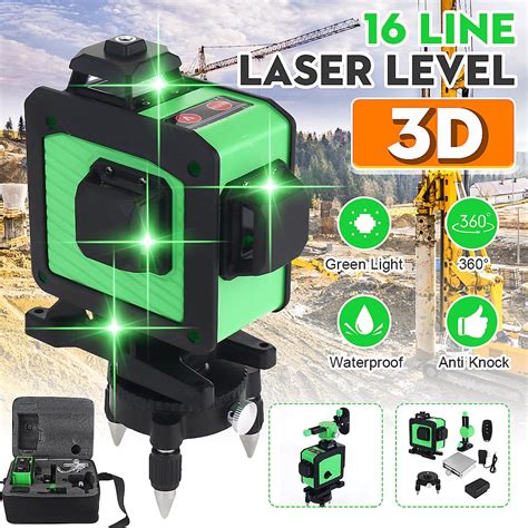 16 Lines 4D Laser Level Levels Auto Self Leveling 360 Rotary Measure