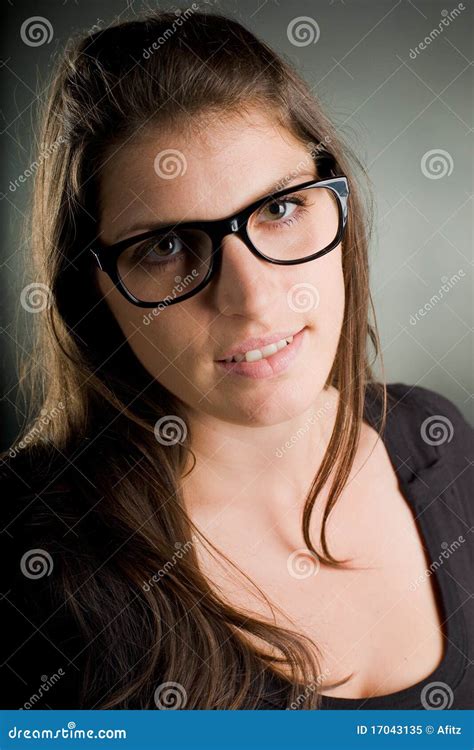 Portrait Of A Woman With Glasses Stock Image Image Of Elegance Clothing 17043135