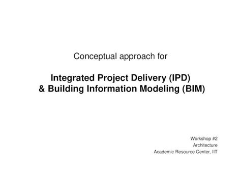 Pdf Integrated Project Delivery And Bim Dokumentips