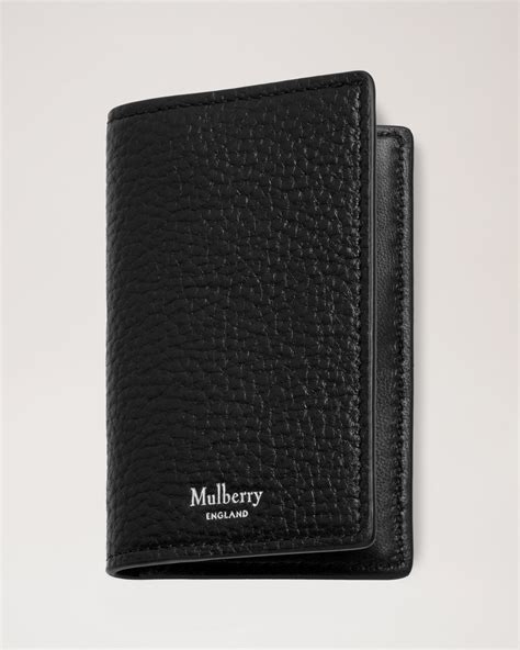 Card Case Black Small Classic Grain Men Mulberry