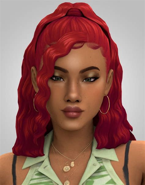 Meredith Hair Aladdin The Simmer Sims Hair Afro Hair Sims Cc Sims