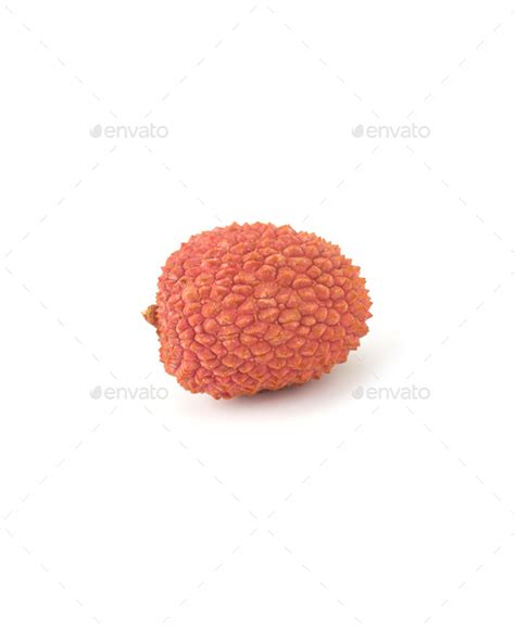 Lychee Fresh Lychees Isolated On White Background Stock Photo By