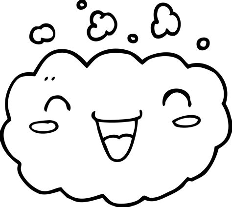 happy cartoon cloud 12352918 Vector Art at Vecteezy