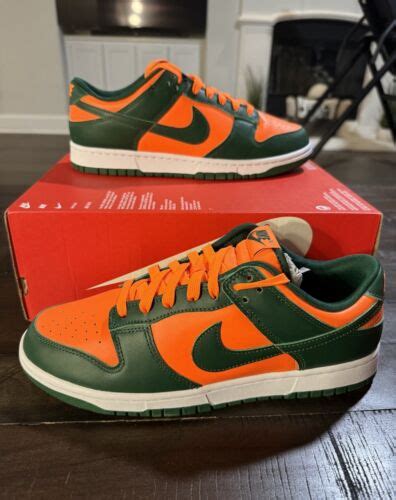 Nike Dunk Low Miami Hurricanes Gorge Green Gorge Green White Dd