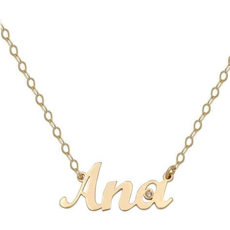 Colgante Nombre Personalizable Con Cadena En Oro Joya Personalizada