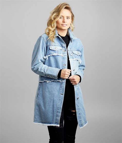 Oli & Hali Pieced Denim Trench Jacket - Women's Coats & Jackets in ...