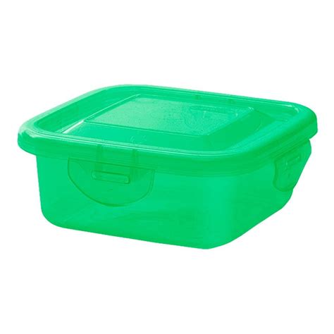 Contenedor Cubasa Cuadrado 210 Ml Verde Walmart