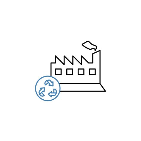 recycling plant concept line icon. Simple element illustration ...