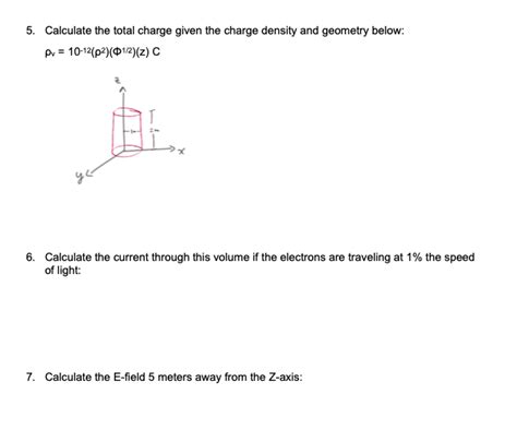 Solved 5 Calculate The Total Charge Given The Charge