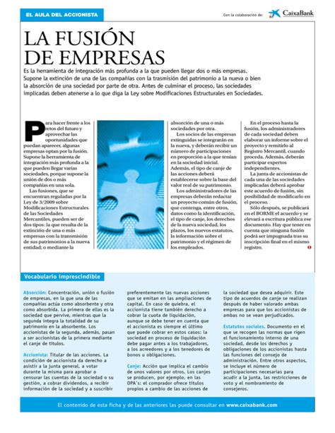 La FusiÓn De Empresas