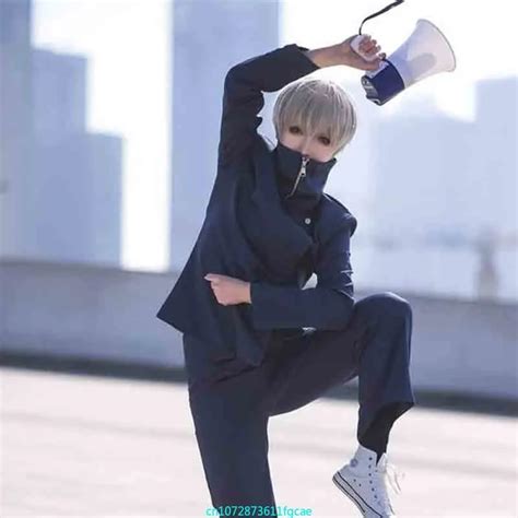 jujutsu kaisen toge inumaki roupas traje de cosplay cal  top peruca