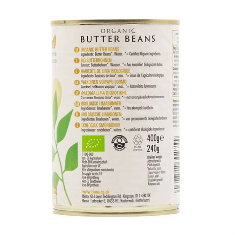 Biona Organic Butter Beans 400g