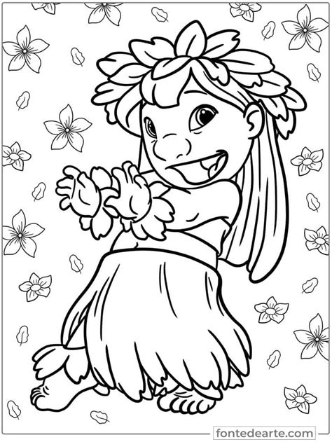 Desenho Lilo E Stitch Disney Para Colorir Imprimir PDF