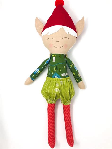 Elly Elf Handmade Cloth Doll Elf Doll Etsy