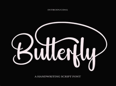 Butterfly Calligraphy Font Fontspace Io