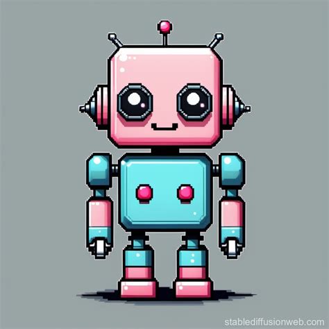 Cute Pixel Art Robot | Stable Diffusion Online