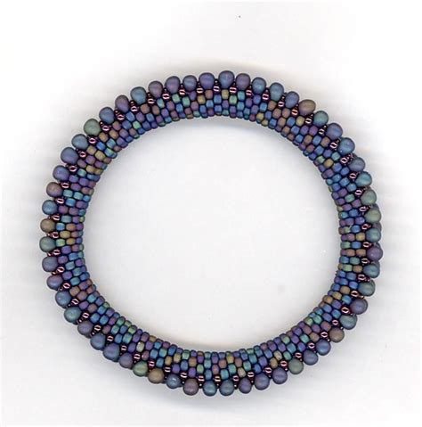 Ravelry Blue Iris Drop Bead Crochet Bangle Pattern By Linda Lehman