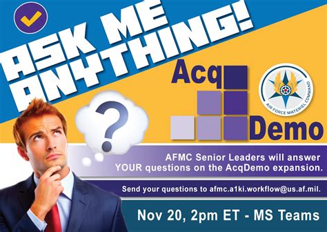 Afmc To Host Acqdemo Ask Me Anything Tinker Air Force Base Article