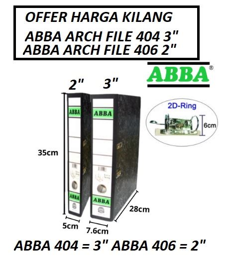 ABBA ARCH FILE 3 ABBA FILE 404 SILVER Big Stationery