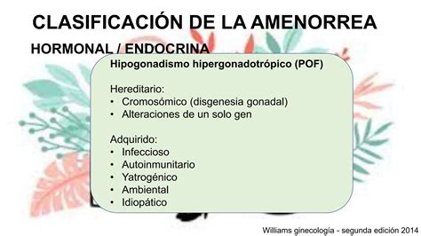 Amenorrea Pptx Primaria Y Secundaria Diagnostico Conducta Y