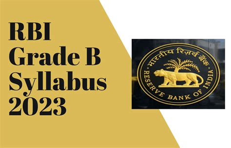 Rbi Grade B Syllabus 2023 And Exam Pattern Download Syllabus Pdf