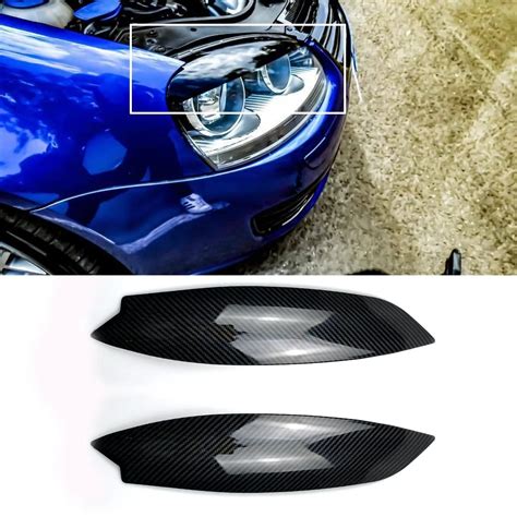 Front Headlights Eyebrow Eyelids Trim Cover Eye Lid Sticker For