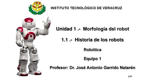 Unidad 1 Morfología del robot ppt descargar