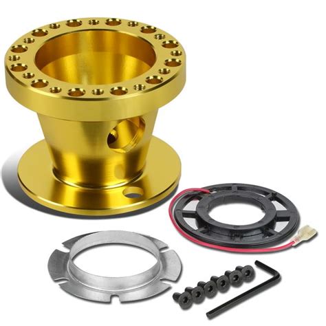 Aluminum Steering Wheel 6 Hole Hub Adaptor Kit Gold Honda Accord