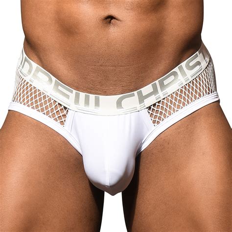 Andrew Christian Slip Almost Naked Fishnet Blanc Inderwear