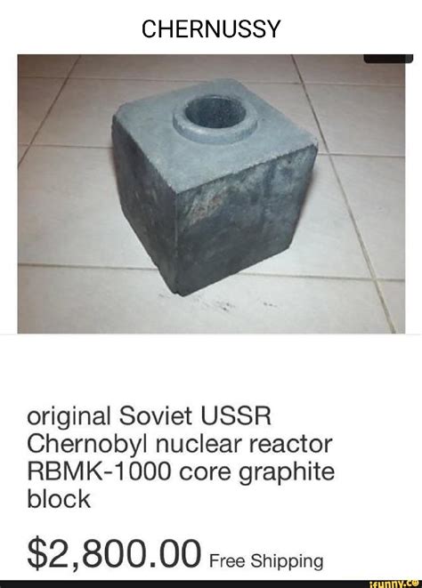 Chernussy Original Soviet Ussr Chernobyl Nuclear Reactor Rbmk Core