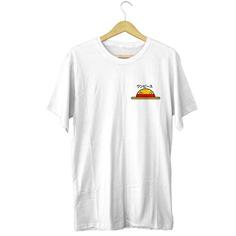 Camiseta Basica Camisa Chapeu De Palha Monkey D Luffy Anime One Piece