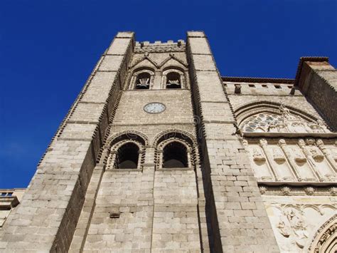 Avila Cathedral stock photo. Image of tower, church, architecture - 93497978