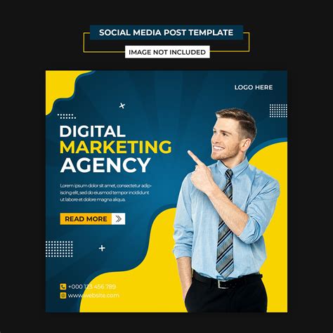 Creative Agency Social Media And Instagram Post Template Digital