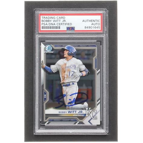 Bobby Witt Jr Signed Bowman Chrome Prospects Bcp Psa