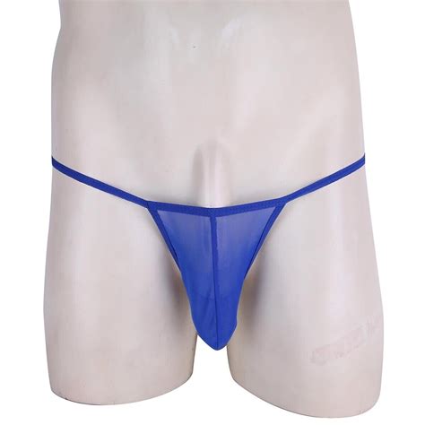 Us Sexy Men Mesh See Through G String Briefs Micro Bikini T Back Thong