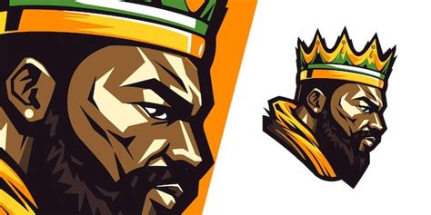 Premium Vector Sport And Esport Teams039 Mascot African King Crown Logo Illustration In Vector