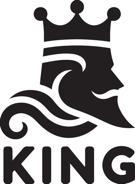 minimal king brand logo concept, black color silhouette, white background 6 41306596 Vector Art ...