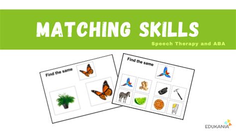 Complete Guide To Matching Skills Speech Therapy And Aba