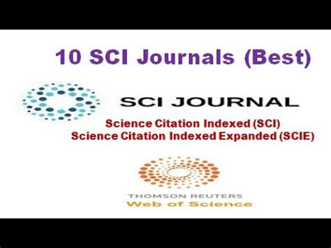 Scopus Journals Top 10 Journals Scopus SCIE SCI Indexed Journals