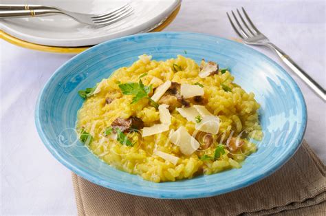 Risotto Cremoso Funghi E Zafferano Senza Burro E Panna