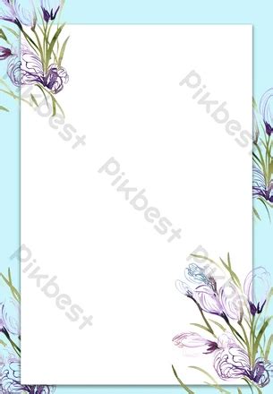 Romantic Lavender Flowers Drawing Background Backgrounds PSD Free