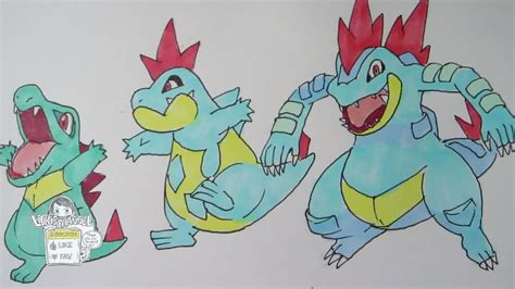 How To Draw Pokemon No158 Totodile No159 Croconaw No160