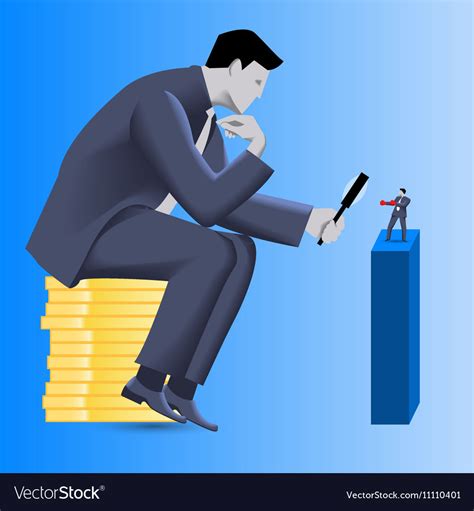 Corporate Vs Small Business Competition Concept Vector Image