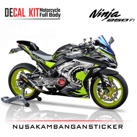 Decal Stiker Kawasaki Ninja Fi Wolf Hijau Sticker Full Body