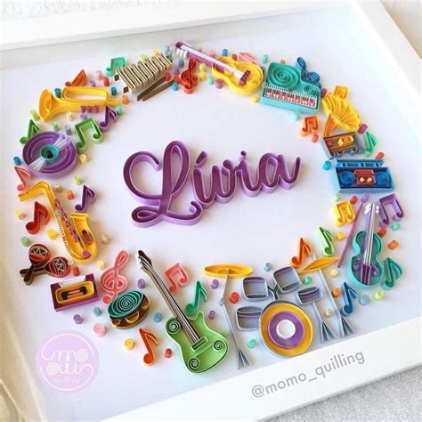 Momo Quilling Paper Art on Instagram Tema musical para a lívia