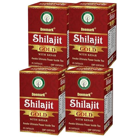 Deemark Shilajit Gold With Kesar 45 Each Buy Combo Pack Of 4 0