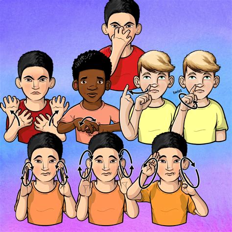 American Sign Language ASL Educational Clip Art Emotions, Feelings, and