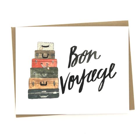 Bon Voyage Card | Bon voyage cards, Inspirational cards, Cards