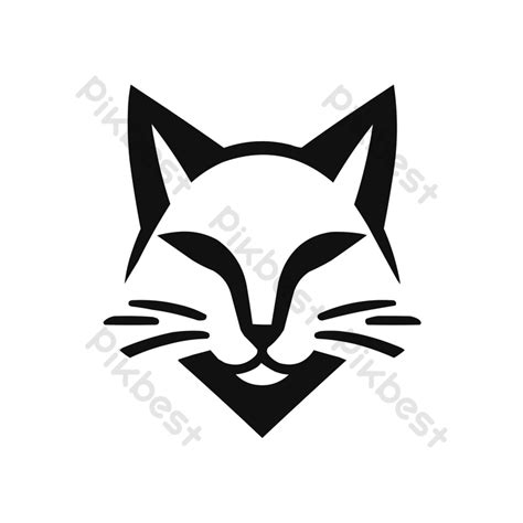 Black Cat Logo Vector 2 PNG Images | AI Free Download - Pikbest